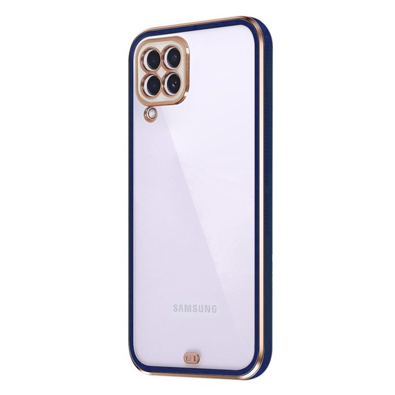 Microsonic Samsung Galaxy M12 Kılıf Laser Plated Soft Lacivert 2