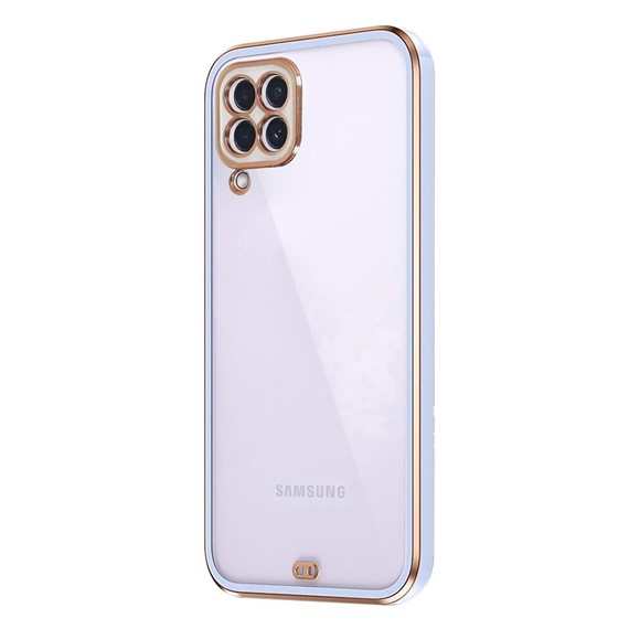 Microsonic Samsung Galaxy A12 Kılıf Laser Plated Soft Lila 2