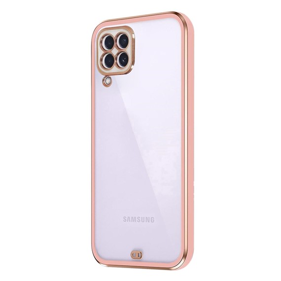 Microsonic Samsung Galaxy M12 Kılıf Laser Plated Soft Pembe 2