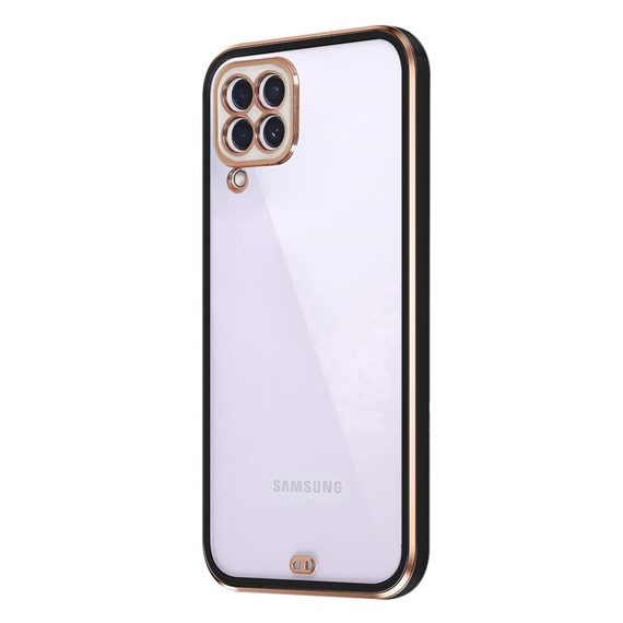 Microsonic Samsung Galaxy M12 Kılıf Laser Plated Soft Siyah 2