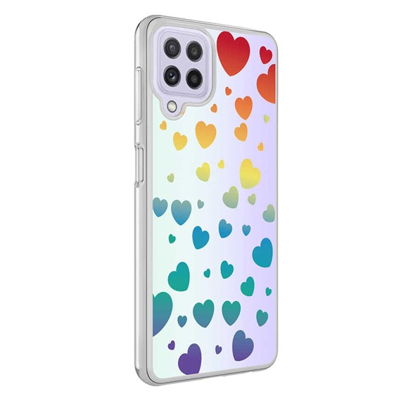 Microsonic Samsung Galaxy M12 Braille Feel Desenli Kılıf Heart 2