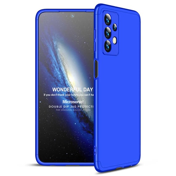 Microsonic Samsung Galaxy A13 4G Kılıf Double Dip 360 Protective Mavi 1