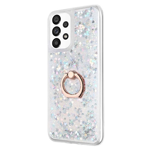 Microsonic Samsung Galaxy A53 5G Kılıf Glitter Liquid Holder Gümüş 2