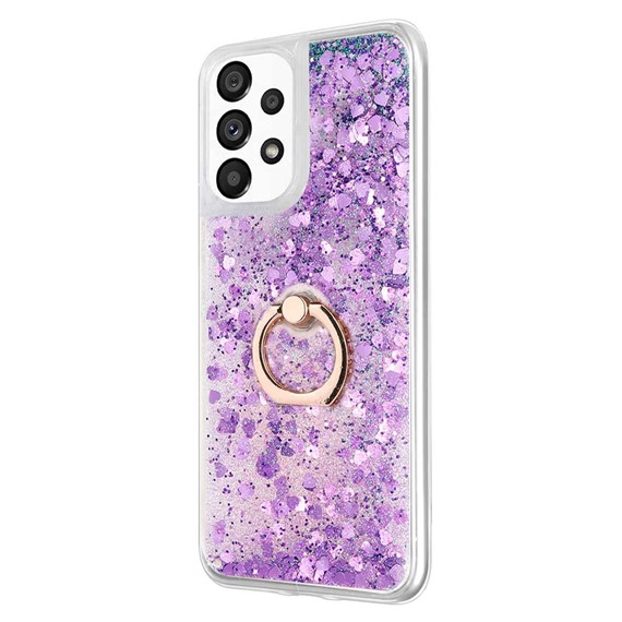 Microsonic Samsung Galaxy A33 5G Kılıf Glitter Liquid Holder Mor 2