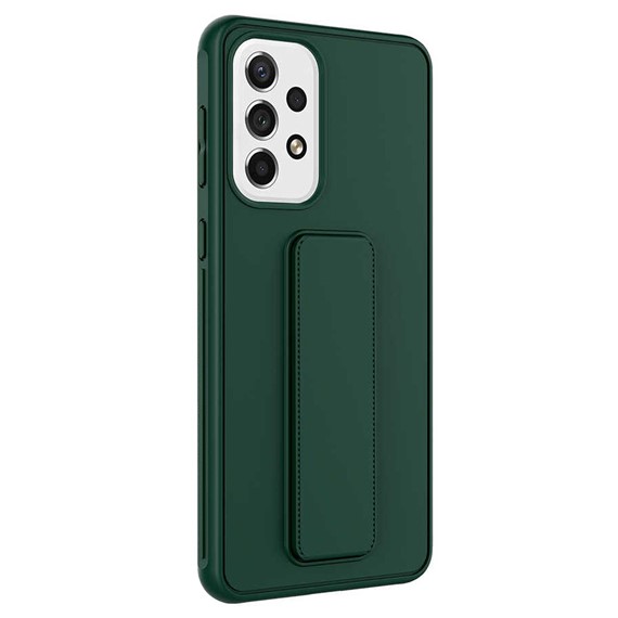 Microsonic Samsung Galaxy A13 4G Kılıf Hand Strap Koyu Yeşil 2
