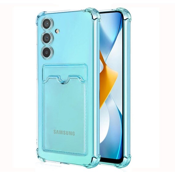 Microsonic Samsung Galaxy A14 Card Slot Shock Kılıf Mavi 1