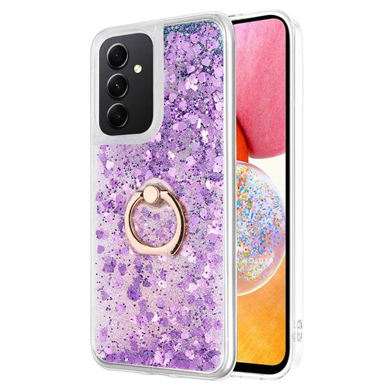 Microsonic Samsung Galaxy A14 Kılıf Glitter Liquid Holder Mor 1