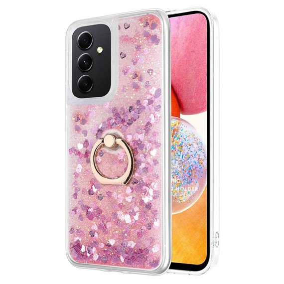 Microsonic Samsung Galaxy A14 Kılıf Glitter Liquid Holder Pembe 1