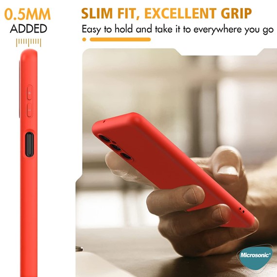 Microsonic Samsung Galaxy S23 FE Kılıf Groovy Soft Kırmızı 5