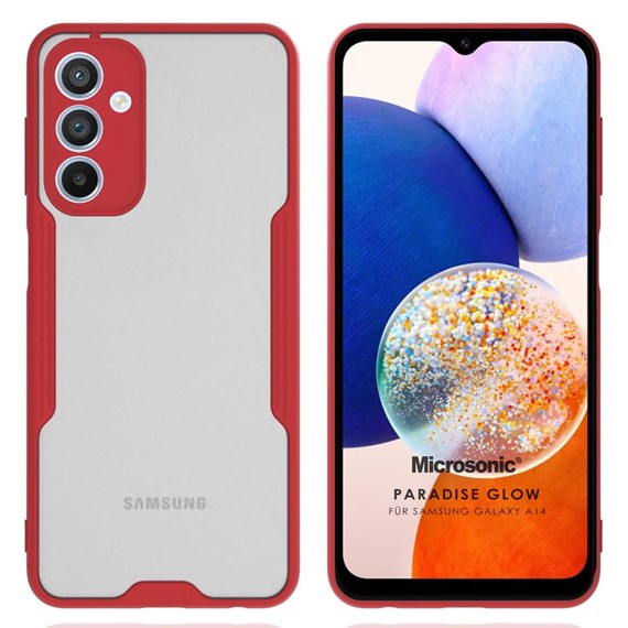 Microsonic Samsung Galaxy A14 Kılıf Paradise Glow Kırmızı 1