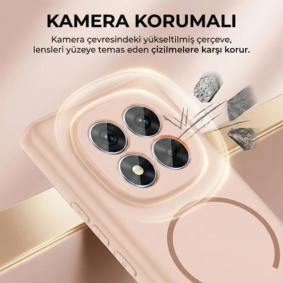 Microsonic Xiaomi 14T Pro Kılıf Zeno MagSafe Rose Gold 3