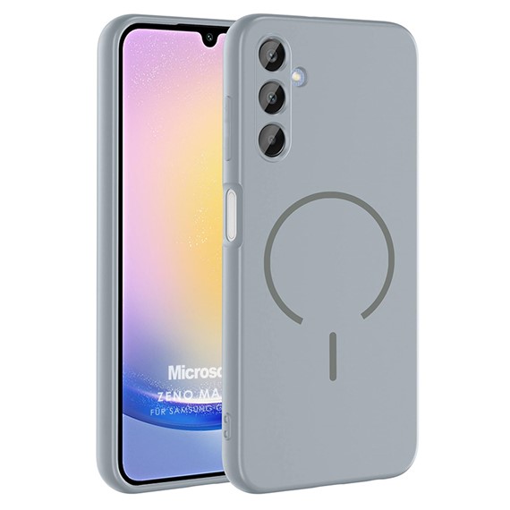 Microsonic Samsung Galaxy A14 Kılıf Zeno MagSafe Gri 1