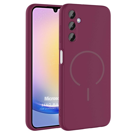 Microsonic Samsung Galaxy A15 Kılıf Zeno MagSafe Mürdüm 1