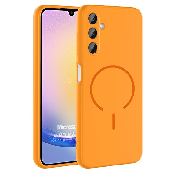 Microsonic Samsung Galaxy A15 Kılıf Zeno MagSafe Turuncu 1