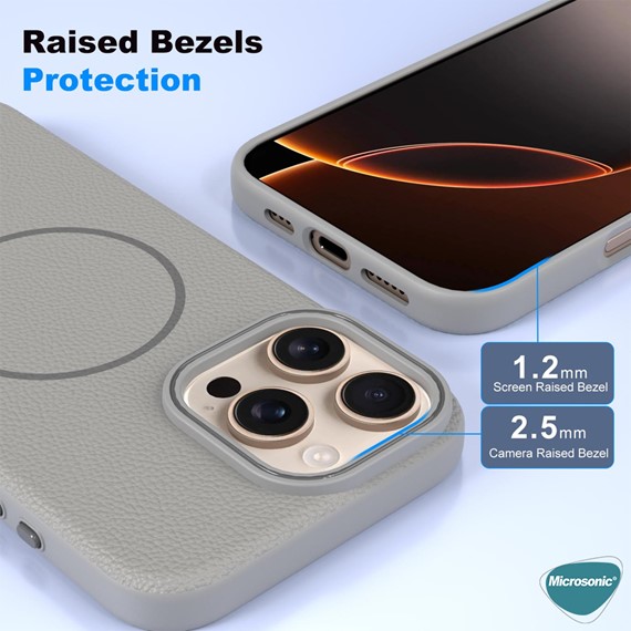 Microsonic Samsung Galaxy S25 Edge Kılıf MagLeather Pro Siyah 3