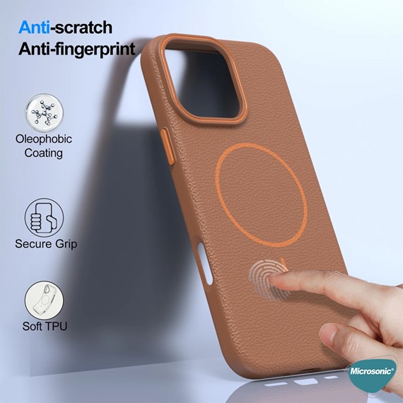 Microsonic Samsung Galaxy S25 Edge Kılıf MagLeather Pro Siyah 5