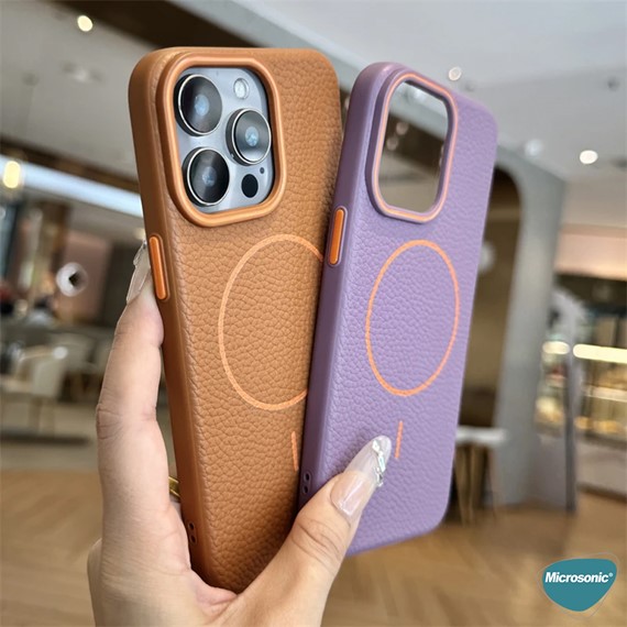 Microsonic Samsung Galaxy S25 Edge Kılıf MagLeather Pro Siyah 7
