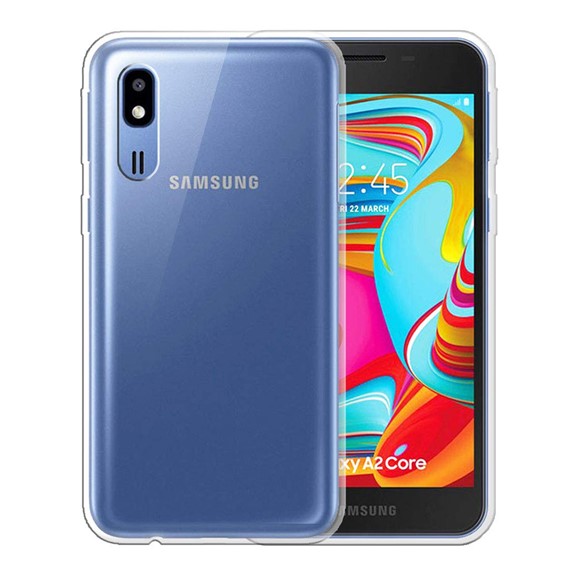Microsonic Samsung Galaxy A2 Core Kılıf Transparent Soft Beyaz 1