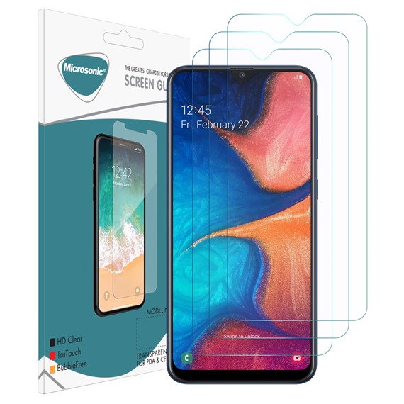 Microsonic Samsung Galaxy A20 Ekran Koruyucu Nano Cam 3 lü Paket 1