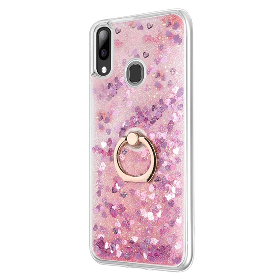 Microsonic Samsung Galaxy A30 Kılıf Glitter Liquid Holder Pembe 2