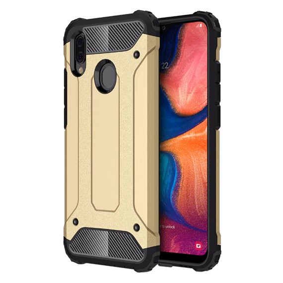 Microsonic Samsung Galaxy A20 Kılıf Rugged Armor Gold 1