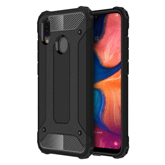 Microsonic Samsung Galaxy A20 Kılıf Rugged Armor Siyah 1