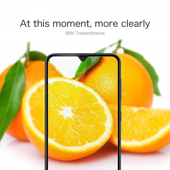 Microsonic Samsung Galaxy A20 Tam Kaplayan Temperli Cam Ekran koruyucu Siyah 3