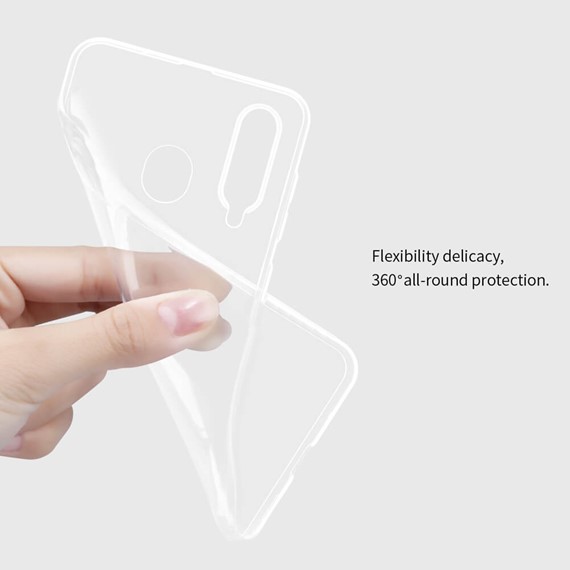 Microsonic Samsung Galaxy A20s Kılıf Transparent Soft Beyaz 3