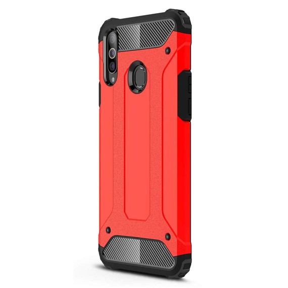 Microsonic Samsung Galaxy A20s Kılıf Rugged Armor Kırmızı 2
