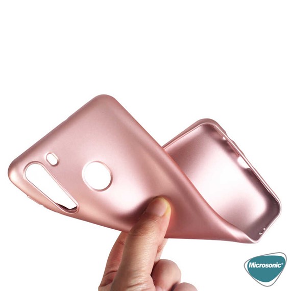 Microsonic Matte Silicone Samsung Galaxy A21 Kılıf Rose Gold 3