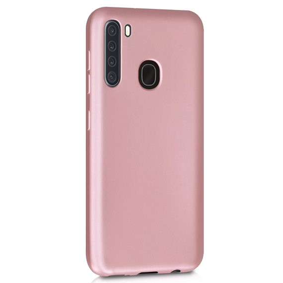 Microsonic Matte Silicone Samsung Galaxy A21 Kılıf Rose Gold 2