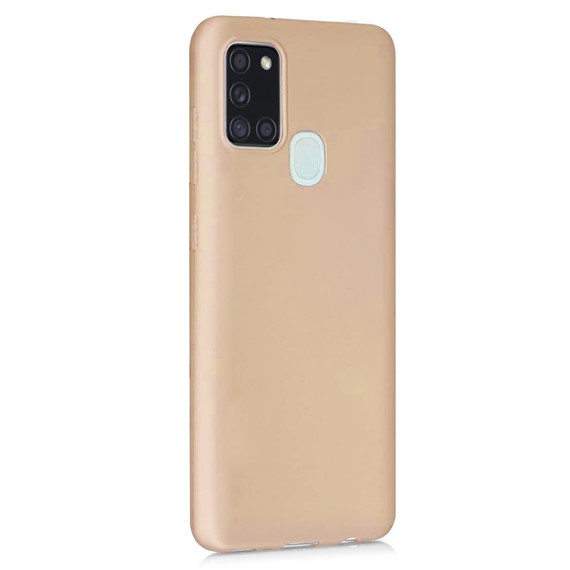 Microsonic Matte Silicone Samsung Galaxy A21s Kılıf Gold 2