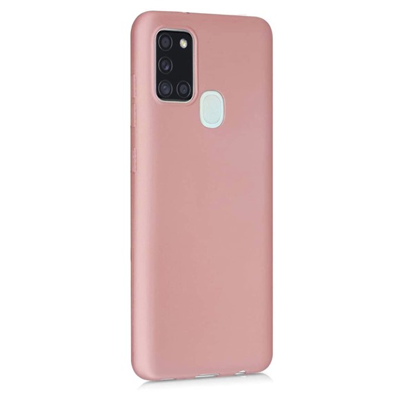 Microsonic Matte Silicone Samsung Galaxy A21s Kılıf Rose Gold 2