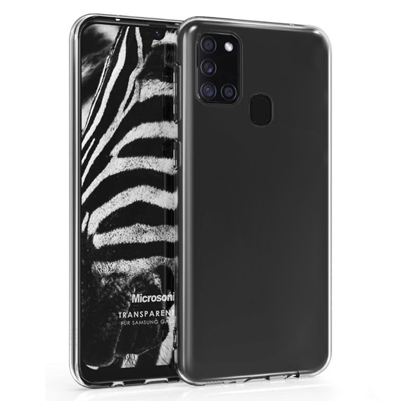 Microsonic Samsung Galaxy A21s Kılıf Transparent Soft Beyaz 1