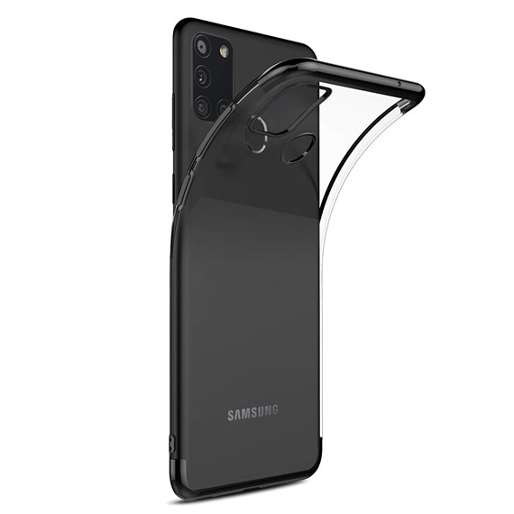Microsonic Samsung Galaxy A21s Kılıf Skyfall Transparent Clear Siyah 2