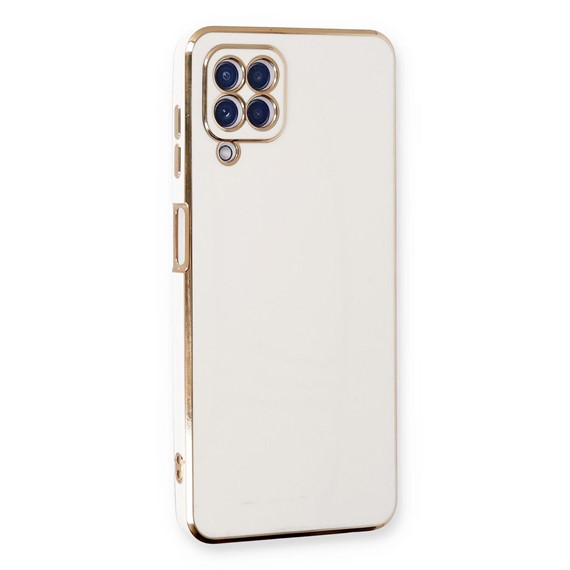 Microsonic Samsung Galaxy A22 4G Kılıf Olive Plated Beyaz 1