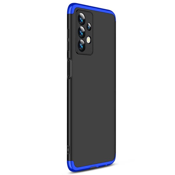 Microsonic Samsung Galaxy A23 Kılıf Double Dip 360 Protective Siyah Mavi 2