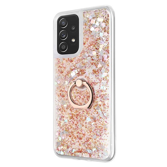 Microsonic Samsung Galaxy A23 Kılıf Glitter Liquid Holder Gold 2