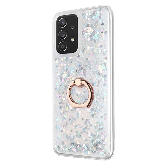 Microsonic Samsung Galaxy A23 Kılıf Glitter Liquid Holder Gümüş 2