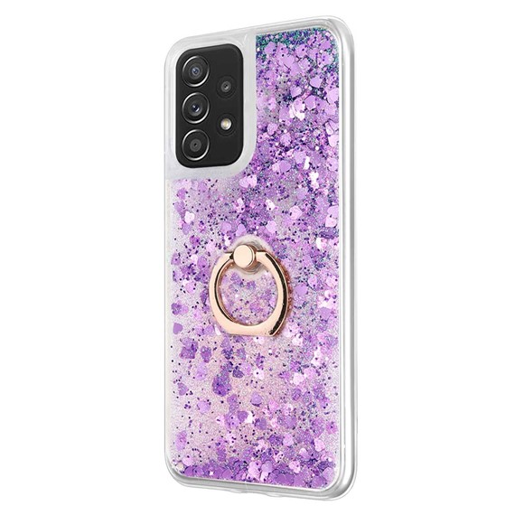 Microsonic Samsung Galaxy A23 Kılıf Glitter Liquid Holder Mor 2