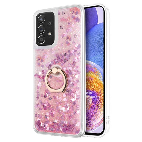 Microsonic Samsung Galaxy A23 Kılıf Glitter Liquid Holder Pembe 1