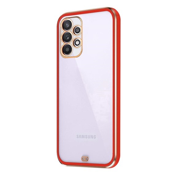 Microsonic Samsung Galaxy A23 Kılıf Laser Plated Soft Kırmızı 2