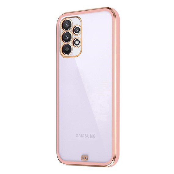 Microsonic Samsung Galaxy A23 Kılıf Laser Plated Soft Pembe 2