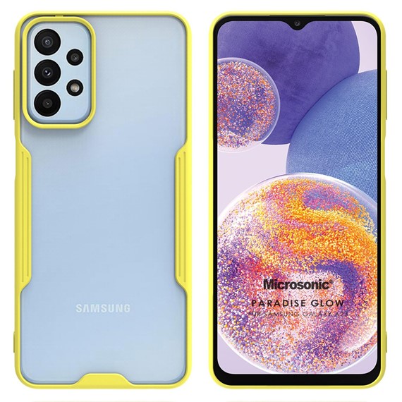 Microsonic Samsung Galaxy A23 Kılıf Paradise Glow Sarı 1