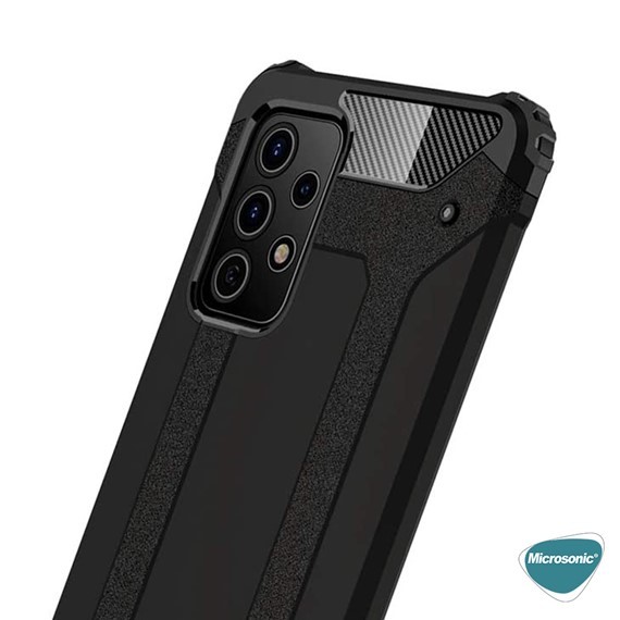 Microsonic Samsung Galaxy A23 Kılıf Rugged Armor Gümüş 3