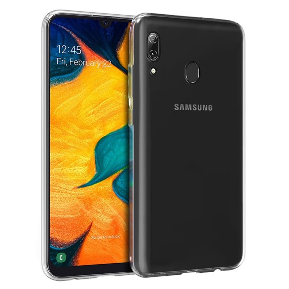 Microsonic Samsung Galaxy A30 Kılıf Transparent Soft Beyaz 1