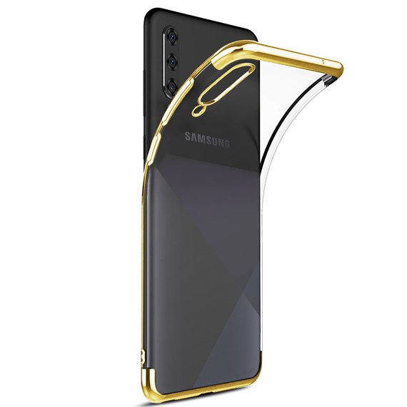 Microsonic Samsung Galaxy A30s Kılıf Skyfall Transparent Clear Gold 2