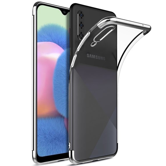 Microsonic Samsung Galaxy A30s Kılıf Skyfall Transparent Clear Gümüş 1