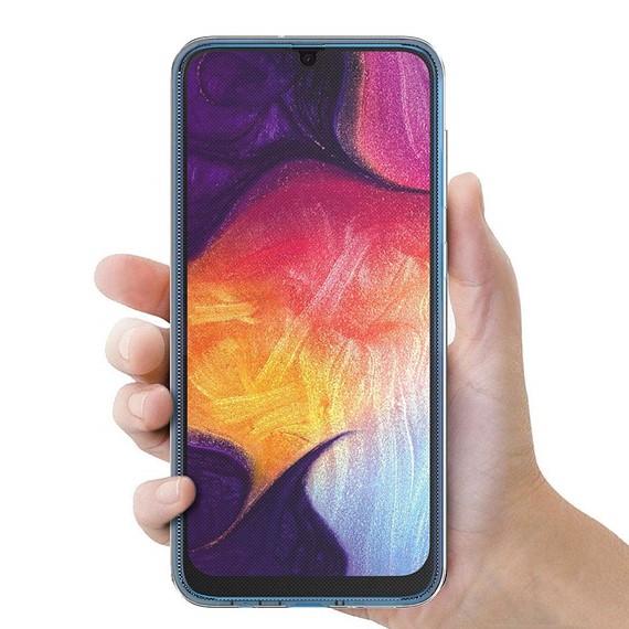 Microsonic Samsung Galaxy A30s Kılıf 6 tarafı tam full koruma 360 Clear Soft Şeffaf 4