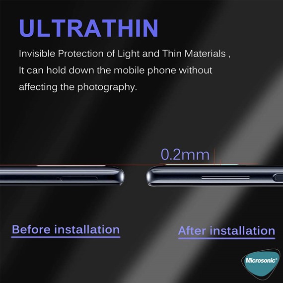 Microsonic Samsung Galaxy A31 Kamera Lens Koruma Camı V2 Siyah 3